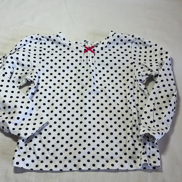 Little Me - Polka Dot Kids Shirt with Red bow Accent - Picture 1 of 3